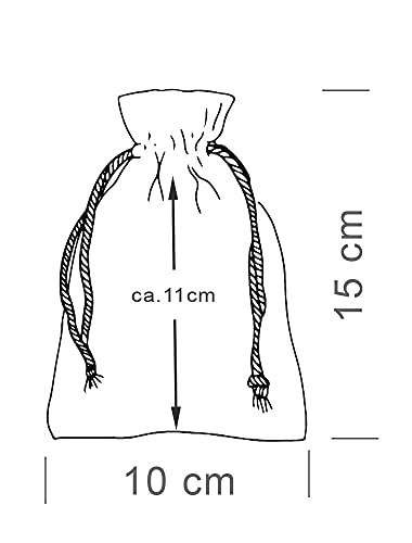 ORGANZABEUTEL24| 6 Baumwollsäckchen in Weiss mit roten Rentier-Motiven, 100% Baumwolle mit Kordel, Adventskalender, Weihnachten, Geschenkverpackung, Dekoration (15x10)
