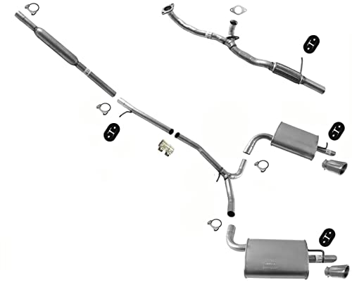 Replacement Parts for Dual OE Style Exhaust Muffler Pipe System For Ford Explorer 3.5L 2011 2012 2013 2014 2015 2016 2017