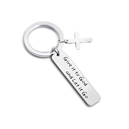 Adult Baptism Gift Confirmation Gift Give It To God And Let It Go Keychain