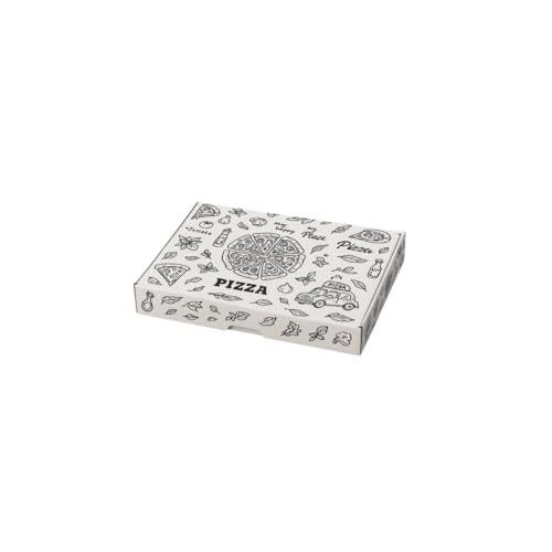 TOMMI Cajas de cartón para pizza Calzone 18 x 33 x 8 cm Paquete de 100 unidades - De cartón resistente