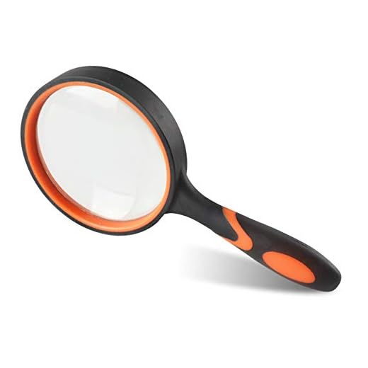 Loupe De Lecture,loupe 20x Avec Poignée En Caoutchouc Souple Antidérapante Avec Loupe 100 Mm Et Miroir Incassable Pour Livres Scientifiques, Journaux, Lecture, Insectes