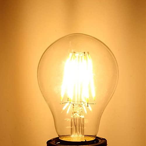 LEDSone LED B22 A60 Light Bulb, 4W (40W Equivalent) Non-Dimmable 2700K Warm White 450 Lumens Amber Glass LED Filament - Image 4