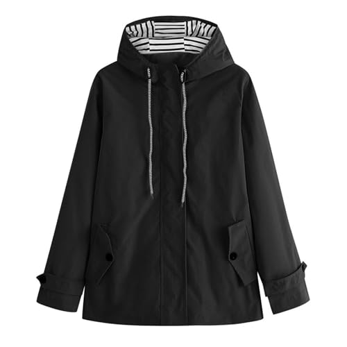 Chubasquero para mujer ligero impermeable monocolor de secado rápido
