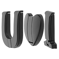 Cabilock Folding Coat Hooks Aluminum Alloy Heart Shape Letter i u Alphabet Wall Hooks for Coat Hats Towel Key Bathroom Decor