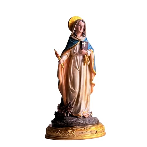 Estatua de Santa Marta de Betania 12 pulgadas Resina Multicolor