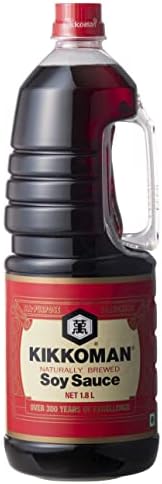 Kikkoman Naturally Brewed Soy Sauce - 1.8 Litre | Made In Japan, All Purpose Seasoning | Vegetarian, No Added Colour Or Preservatives | Essential Home Ingredient