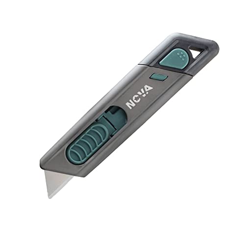 Nova Lock N Cut Safety Box Cutter with 2 Blades & Lock