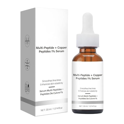 Multi-Peptide + Copper Peptides 1% Serum, Anti-Ageing Facial Serum, Deeply Moisturises, Smoothes fine lines, Hydrating & Plumping Face, Improves Skin Elasticity (30ml, 1)