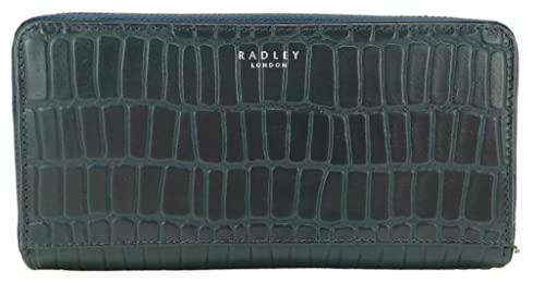Image of RADLEY Purse Zip Around Large Faux Croc Fortune Street Womens Navy (Dark Blue)