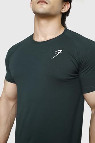 Image of FUAARK Men's Solid Slim Fit Sports Gym T-Shirt