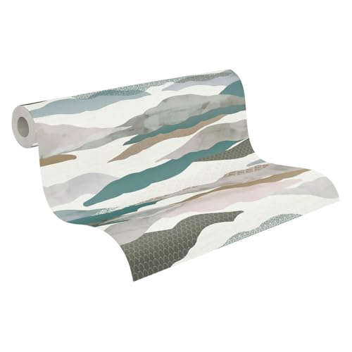 Papier peint pour masquer imperfections mur intissé bleu gris Profhome