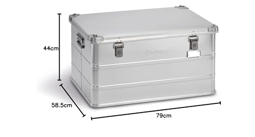 Enders Aluminiumbox VANCOUVER, Industriebox, Transportbox, Universalbox, Gummidichtung, stabil, robust, Staub- und Spritzwasserschutz, Werkzeugkiste, Campingbox, Handgriffe, B79 x T58,5 x H60 cm #1351