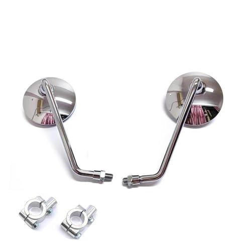 Rétroviseurs Moto Rétro Ronds 22 mm finition chrome pour Benelli Leoncino 500