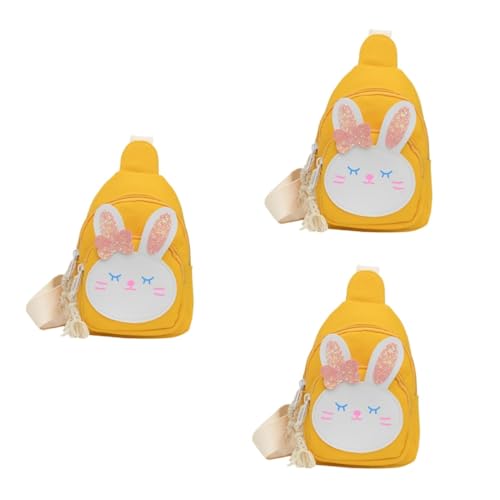 VALICLUD 3piezas Bolsa De Pecho Infantil Mochila Cruzada Diseño Divertido Para Guarderías y Actividades Al Aire