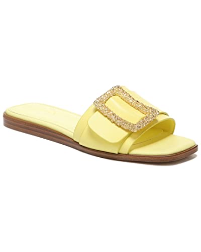 Stile punta aperta Sam Edelman Sandalo piatto Inez Donna, Pelle Giallo Burro, 38 EU