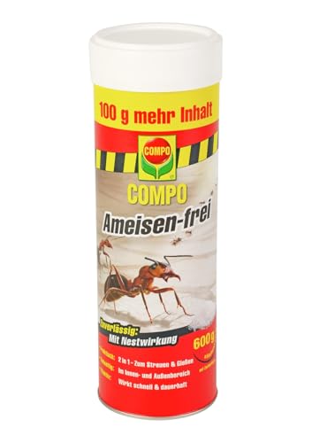 Preisvergleich Produktbild COMPO Ameisen-frei - ideal gegen Ameisen und Ameisennester - staubfreies Ködergranulat zum Streuen oder Gießen - im Innen- und Außenbereich einsetzbar - 600 g