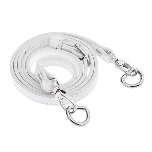 HEAVENGLOW 2xAdjustable Leather Bag Strap Replacement for Bag Making White- Silver Buckle|Handbag Accessories-image-17