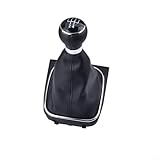 【Design élégant unique】: doté d'une housse noire élégante et de lignes noires élégantes, ce pommeau de levier de vitesse dispose d'un design unique et accrocheur, ajoutant une touche de luxe et de mode à l'intérieur de votre voiture.