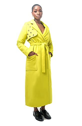 Pantora Women's Nicki Grommet Trench Coat, Yellow, Small