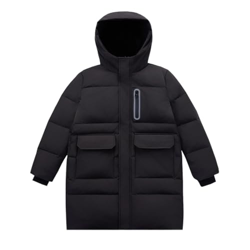 DINGDONG'S CLOSET Kid Boys Girls Winter Hooded Zipper Down Padded Parka Puffer Jacket