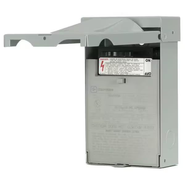 Disconnect Switch, Fusible, DPST, Single Phase, NEMA 3R, Indoor/Outdoor, Steel, Mfr: DPF221R-A