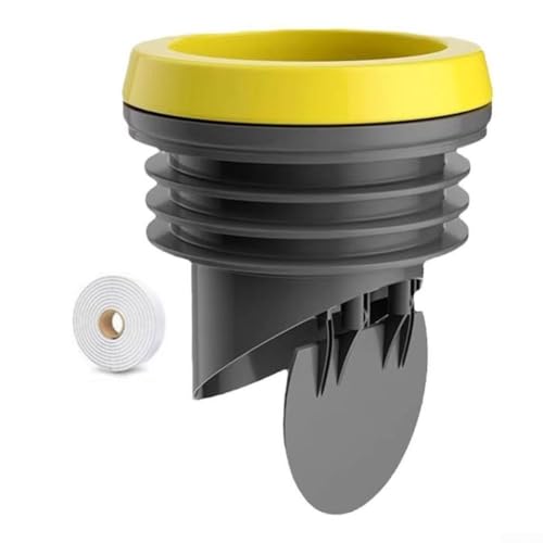 HpLive Juego de juntas de inodoro con anillo de cera, juego de conexión de wc, válvula antirretorno y cinta de sellado para instalación de inodoro sin fugas, instalación impermeable