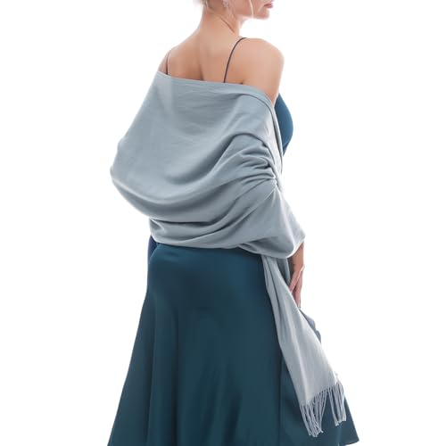Image of RIIQIICHY Women's Fringe Shawl Wrap Pashmina Scarf for Wedding Evening