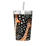 Couvercle à double fonction : le couvercle polyvalent de cette tasse isotherme peut être soulevé pour boire directement ou équipé d'une paille en acier inoxydable au centre pour siroter du café. Le couvercle et la paille rendent cette tasse à la fois élégante et amusante.