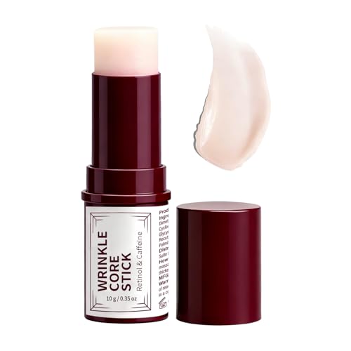 Retinol & Caffeine Eye Balm Stick – Anti-Aging Wrinkle Core Stick for Eyes, Face & Neck, Reduces Wrinkles & Dark Circles, Hydrating & Firming Under Eye Cream with Niacinamide, Travel-Friendly 0.35 oz