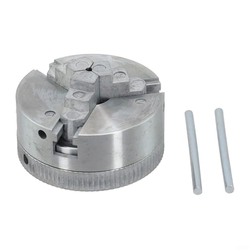 Portabrocas manual de 3 mordazas con juego de herramientas para torno de carpintería, material de aleación de zinc con alta resistencia y función de autocentrado