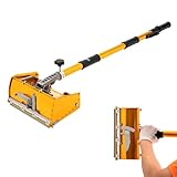 10 inch Professional Drywall Flat Finishing Box with Extension Handle Adjustable Height 35'-59', Aluminum Drywall Flat Finishing Box Tool Finishing Mud Box Set for Plasterboard Wallboard Sheetrock