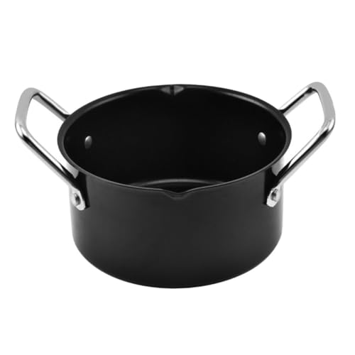 VICASKY 1Pc Lightweight Uncoated Food Saucepan for Cooking Practical Bbq Sauce Pot for Stews Soups and Camping Cookware