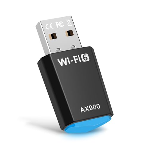 Clé WiFi 6 pour PC, Puissante AX900 Mbps Double Bande 5,8Ghz/2,4Ghz, Dongle WiFi Adaptateur USB...