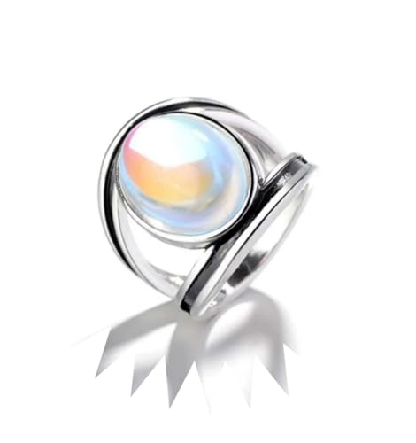 Bague de fiançailles pour femmes anneaux de mariage vintage avec pierre ronde