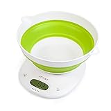 AIRSCALE 1g Digital Kitchen Scale with Folding Bowl, Precise Multifunction Electronic Food Scale for Cooking, Baking, Meal Prep, Dieting, and Weight Loss LCD Display, Grams and oz Accuracy 0.05oz/1g