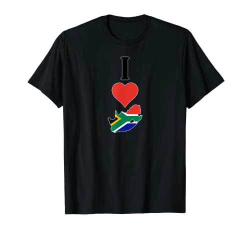 Vertical I Love South Africa / I Heart South Africa - Mapa de bandera Camiseta