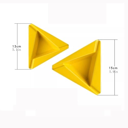 Cendrier en céramique triangulaire jaune pour sublimer votre table basse de salon