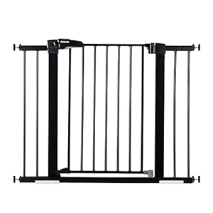 BABELIO 26-40 Inch Easy Install Extra Wide Pressure Mounted Metal Baby Gate, No Drilling, No Tools Required, with Wall…