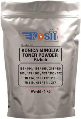 KOSH Toner Powder for use in Konica Minolta Bizhub TN 114,TN 115, TN 116, TN 118 ,162,163,152,164,195,215,226,363 Refilling -1KG