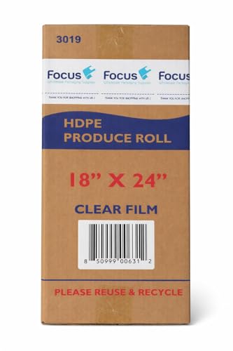 Image of 4 Rolls - Plastic Roll Bags for Fruits, Vegetable, Bread, Food Storage Clear Bags
