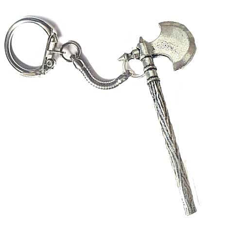 H7 Romain Bataille Hache fabriqué à partir de Fin Anglais en étain sur Un Serpent Porte-clés fabriqué à la Main avec Prideindetails Emballage Cadeau Fait à la Main en Sheffield