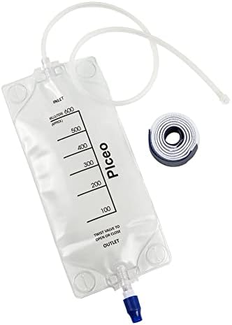 Drainage Depot With Clear 600Ml Bag, Twist Drain Valve, 24 Inch Tubing,Nephrostomy Bag (1)