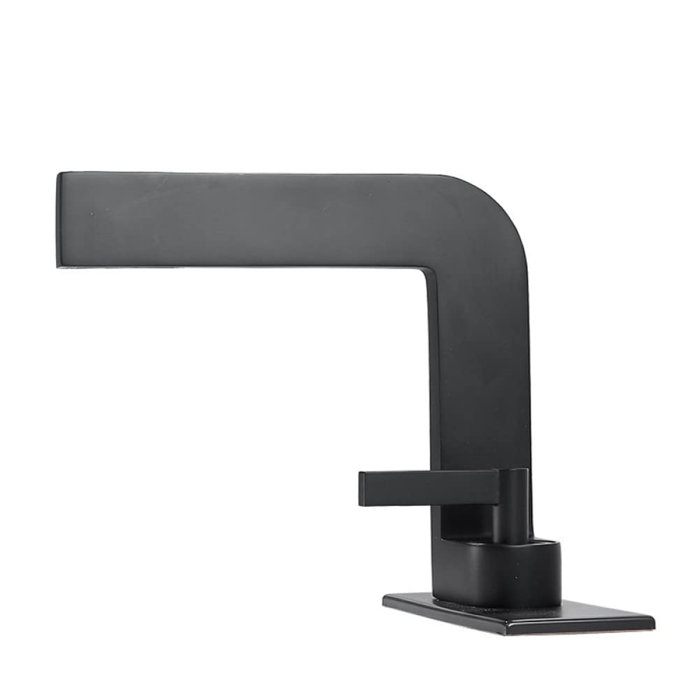 Robinet de salle de bains en laiton mitigeur eau chaude froide noir mat