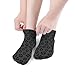 LITPUZC Women's Fashion Ankle Socks Funny Running Low Cut Socks Dark Gray Black Leopard Cheetah Print No Show Athletic Sock Soft Breathable Crew Sock 5 Pairs