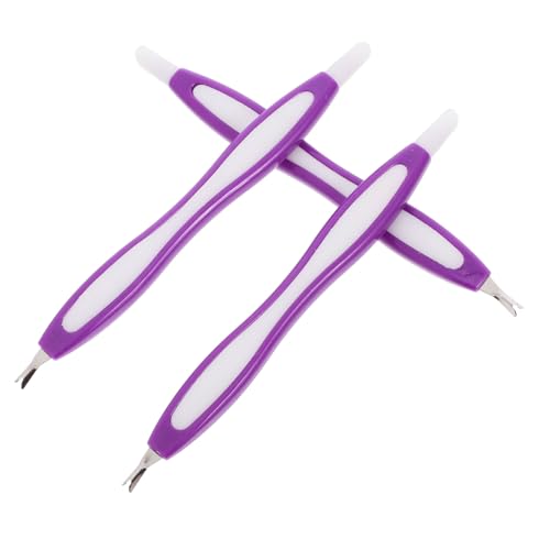 IWOWHERO Professional Manicure Tool 3pcs Nail Fork Set Cuticle Remover Dead Skin Fork for Nails Random Color