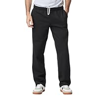 Gildan Men's Fleece Open Bottom Pocketed Pant, Black, Small