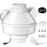 Dryer Booster Fan with Auto On/Off Pressure Sensor-4” DBF 110 Inline Dryer Vent Booster for Long Duct Runs for Indoor/Outdoor, Reduces Drying Time & Lint Buildup 167 CFM