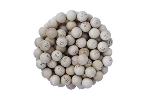 CARTALOTO- Jeu de 90 Boules de Loto en Bois Diamètre 22 mm, BTBPBB22, Multicouleur Cover