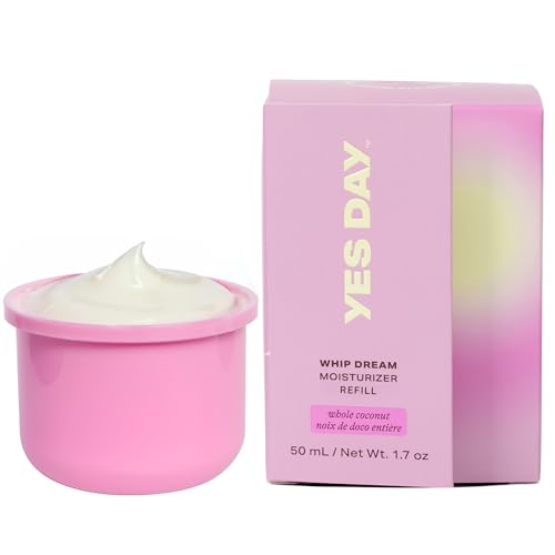 Yes Day Whip Dream Face Moisturizer for Teens (Refill Only) – Whipped Airy Gel Cream for Glowing Skin – Clean Hydrating Skincare for Teens & Ages 10 Up, with Coconut and Vegan Ceramides (50ml)