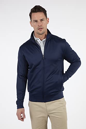 Bobby Jones Golf Apparel - Performance Rtj Interlock Full-Zip Jacket For Men (As1, Alpha, L, Regular, Regular, Navy) #TOP3